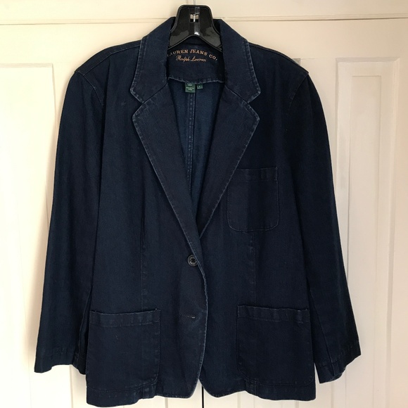 RALPH LAUREN JEANS CO DENIM BLAZER JACKET - Picture 6 of 6